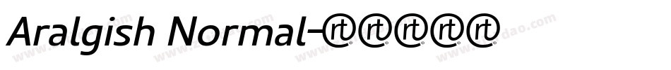 Aralgish Normal字体转换